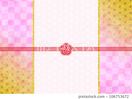 日本圖案和水引背景梅花結 日本圖案和水引背景梅花結 106753672