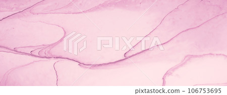 Abstract fluid art background light purple colors. Liquid marble. Acrylic painting on canvas with lilac gradient 106753695