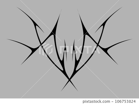 Cyber sigilism design. Neo tribal gothic style tattoo. 106753824