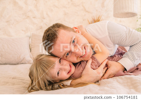 father with daughter having fun father with daughter having fun 106754181
