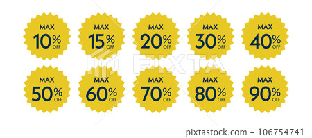Sale label/tag set collection that can be used in banners Discount Vector Sale label/tag set collection that can be used in banners Discount Vector 106754741