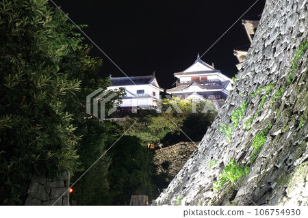 漂浮在夜空中的松山城 漂浮在夜空中的松山城 106754930