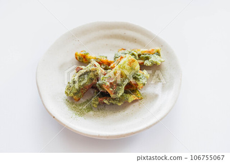 Chikuwa fried with matcha seaweed Chikuwa fried with matcha seaweed 106755067