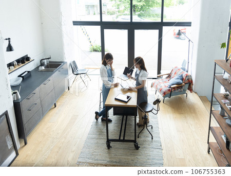 A woman meeting in the office 106755363
