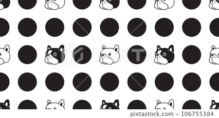 dog seamless pattern french bulldog polka dot cartoon pet head puppy face doodle vector gift wrapping paper tile background repeat wallpaper scarf isolated illustration design dog seamless pattern french bulldog polka dot cartoon pet head puppy face doodle vector gift wrapping paper tile background repeat wallpaper scarf isolated illustration design 106755384