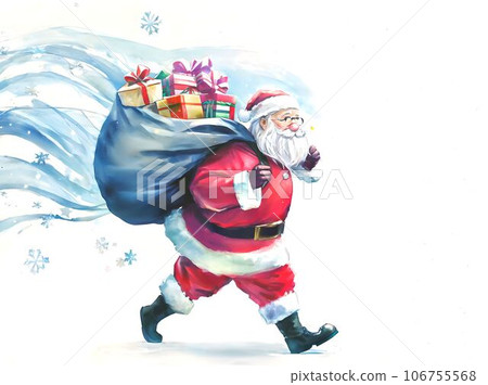 Santa Claus with a gift 106755568