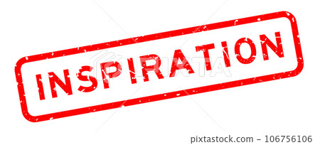 Grunge red inspiration word square rubber seal stamp on white background Grunge red inspiration word square rubber seal stamp on white background 106756106