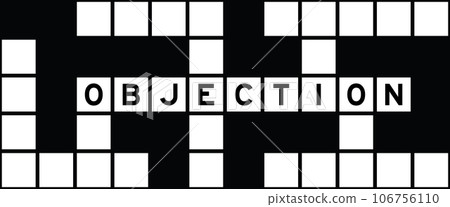 Alphabet letter in word objection on crossword puzzle background Alphabet letter in word objection on crossword puzzle background 106756110