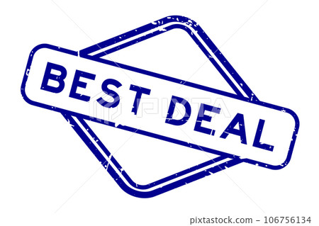 Grunge blue best deal word rubber seal stamp on white background Grunge blue best deal word rubber seal stamp on white background 106756134