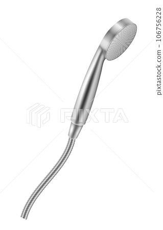 metal chrome shower head for bathroom vector illustration 106756228