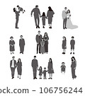 silhouette, vector, woman 106756244