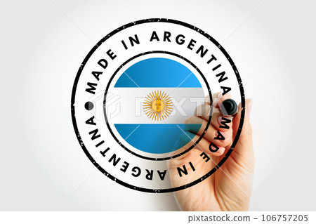 Made in Argentina text emblem stamp, concept background Made in Argentina text emblem stamp, concept background 106757205