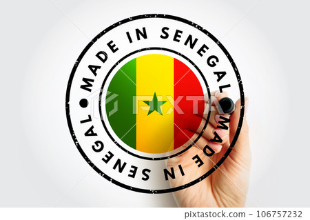 Made in Senegal text emblem stamp, concept background Made in Senegal text emblem stamp, concept background 106757232