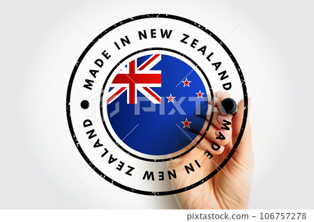 Made in New Zealand text emblem stamp, concept background Made in New Zealand text emblem stamp, concept background 106757278