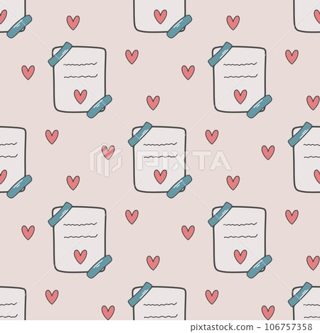 Love message with heart seamless pattern Love message with heart seamless pattern 106757358
