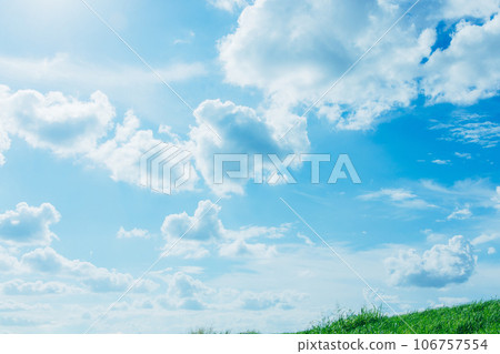 Summer blue sky and white clouds Summer blue sky and white clouds 106757554