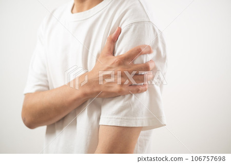 A man with a sore shoulder A man with a sore shoulder 106757698