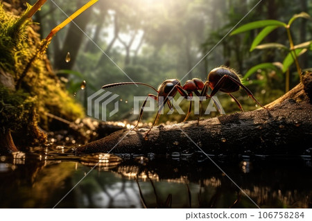 Ant in the forest by the water Ant in the forest by the water 106758284