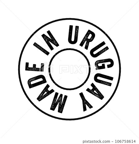 Made in Uruguay text emblem stamp, concept background 106758614