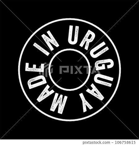 Made in Uruguay text emblem stamp, concept background Made in Uruguay text emblem stamp, concept background 106758615