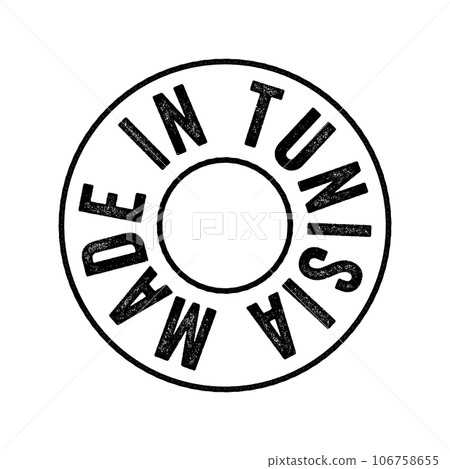 Made in Tunisia text emblem stamp, concept background Made in Tunisia text emblem stamp, concept background 106758655