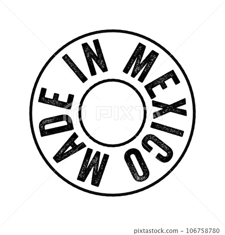 Made in Mexico text emblem stamp, concept background 106758780