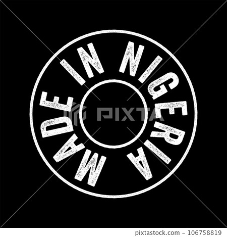 Made in Nigeria text emblem stamp, concept background 106758819