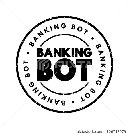 Banking Bot - artificial algorithm that analyzes user's queries and understand user's message, text concept stamp Banking Bot - artificial algorithm that analyzes user's queries and understand user's message, text concept stamp 106758979