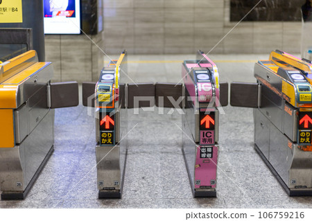 Automatic ticket gate Automatic ticket gate 106759216