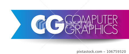 CG - Computer Graphics are methods for digitally synthesizing and manipulating visual content, acronym concept background CG - Computer Graphics are methods for digitally synthesizing and manipulating visual content, acronym concept background 106759320