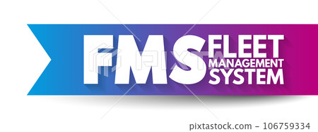 FMS - Fleet Management System acronym, business concept background 106759334