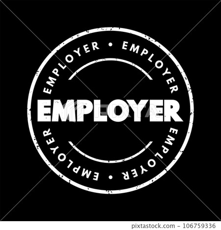 Employer text stamp, concept background Employer text stamp, concept background 106759336