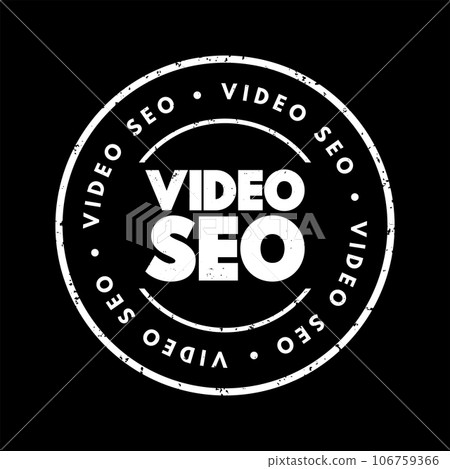 Video Seo text stamp, concept background 106759366