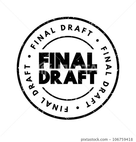Final Draft text stamp, concept background 106759418
