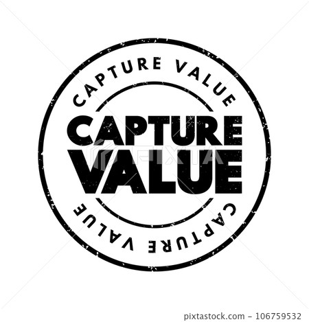 Capture Value text quote, concept background 106759532