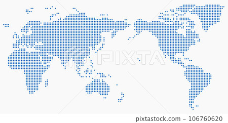 Circle shape world map on white background. 106760620