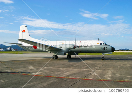 Parked Maritime Self-Defense Force aircraft YS-11MA Parked Maritime Self-Defense Force aircraft YS-11MA 106760793