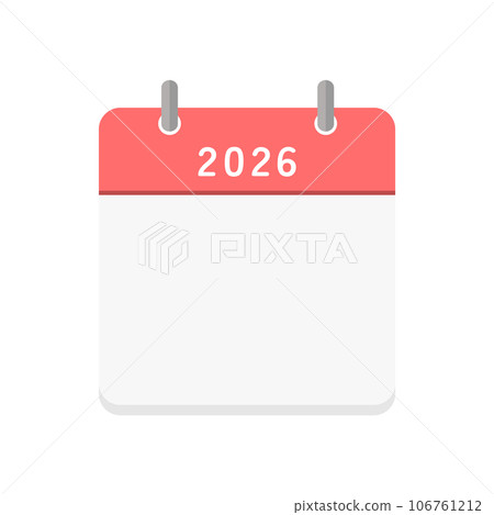 2026 blank daily calendar icon - calendar template 106761212