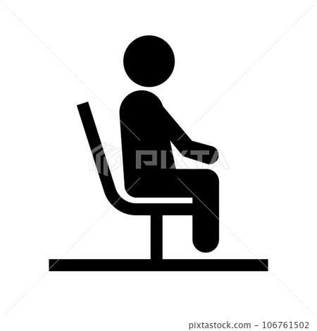 Pictogram of a person sitting on a chair. vector. 106761502