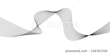 abstract black and white vector wave background.  106761509