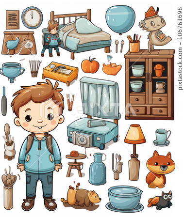 Cute bright little boy room Cute bright little boy room 106761698