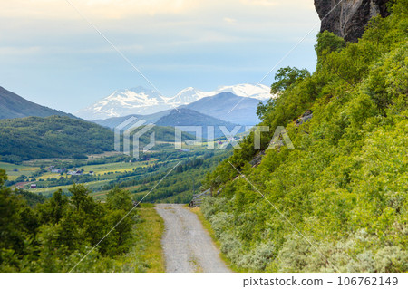 Pathway landscape in norwegian mountains Pathway landscape in norwegian mountains 106762149