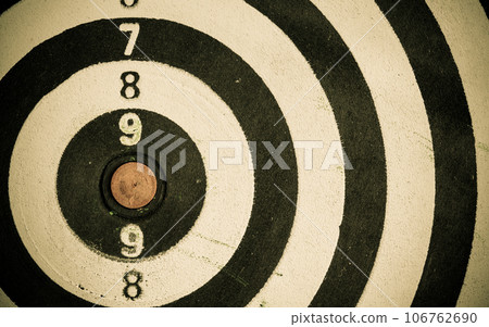 Black and white target as sport background Black and white target as sport background 106762690