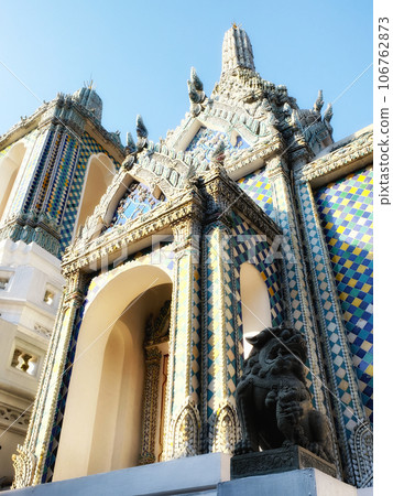 Wat Phra Kaew commonly known as the Temple of the Emerald Buddha and officially as Wat Phra Si Rattana Satsadaram, is regarded as the most sacred Buddhist temple in Thailand. 106762873
