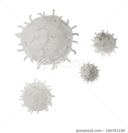 White blood cell 3d realistic icon analysis. Leukocytes medical illustration on white background with clipping path White blood cell 3d realistic icon analysis. Leukocytes medical illustration on white background with clipping path 106763198