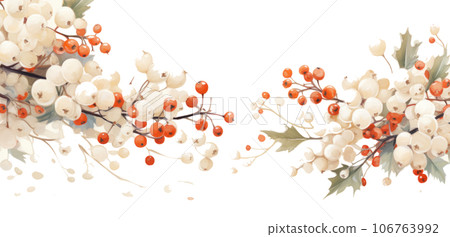 Christmas background with hollly leaves 106763992