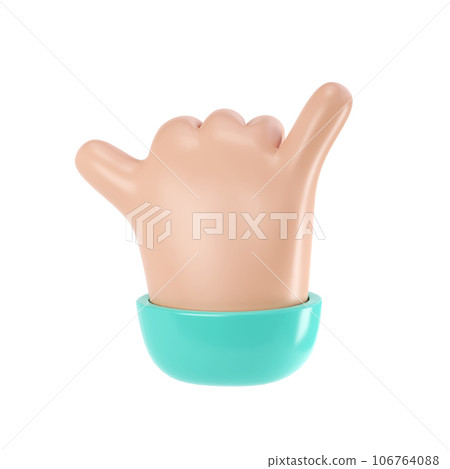 3d hand with two fingers icon illustration social icon. Cartoon character hand gesture. Business success clip art isolated with clipping path 3d hand with two fingers icon illustration social icon. Cartoon character hand gesture. Business success clip art isolated with clipping path 106764088