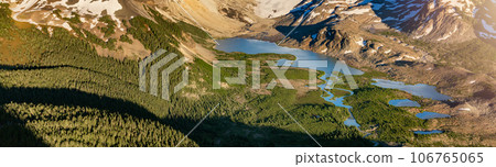 Canadian Mountain Aerial Landscape Nature Background Panorama Canadian Mountain Aerial Landscape Nature Background Panorama 106765065