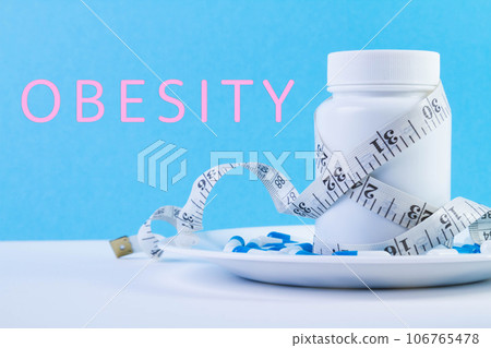 Weight loss pills. Obesity treatment. Overweight problems. 106765478