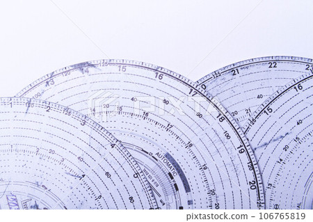 Tachograph. Background from recorded analog tachograph disks. 106765819